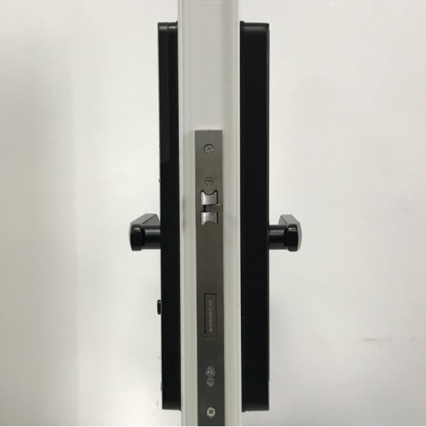 Black Home Glass Door Smart Lock For Sliding Door 2 Years Warranty