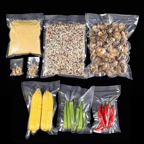 Transparent Vacuum Food Packaging Embossed Nylon Fresh-Keeping Packaging Bag