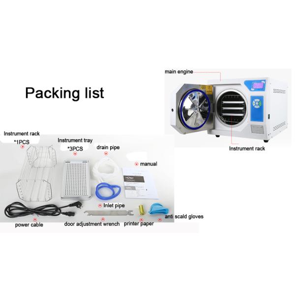 LCD Desktop Drying Sterilizer Pulsating Three Times Pre Vacuum Disinfection Cabinet