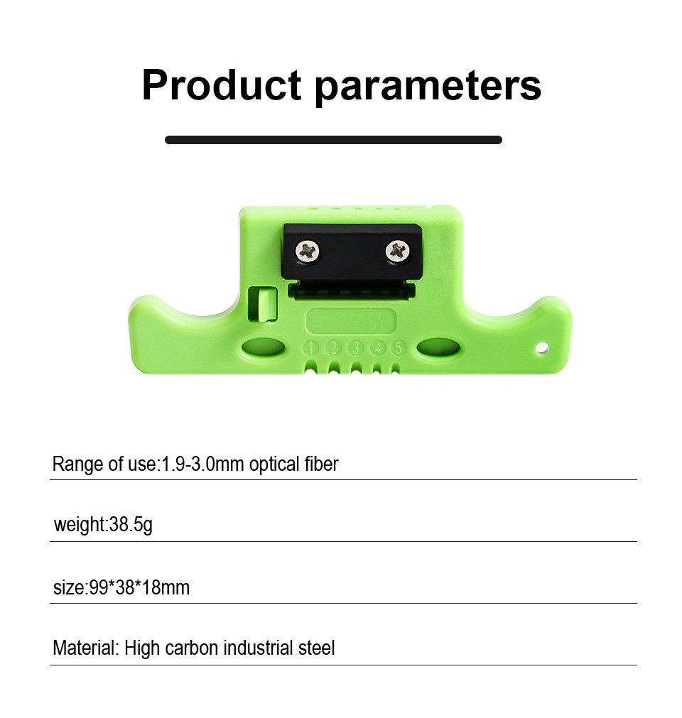 MSAT5 Fiber Optic Tools Stainless Steel 1.9mm - 3.0mm Fiber Cable Buffer Tube Stripper