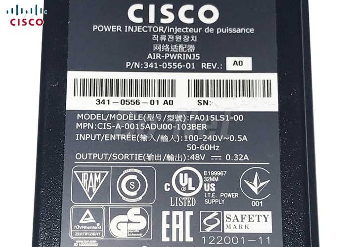AIR - PWRINJ5 POE Injector Access Point Power Adapter 10/100/100 Mbps Data Rates