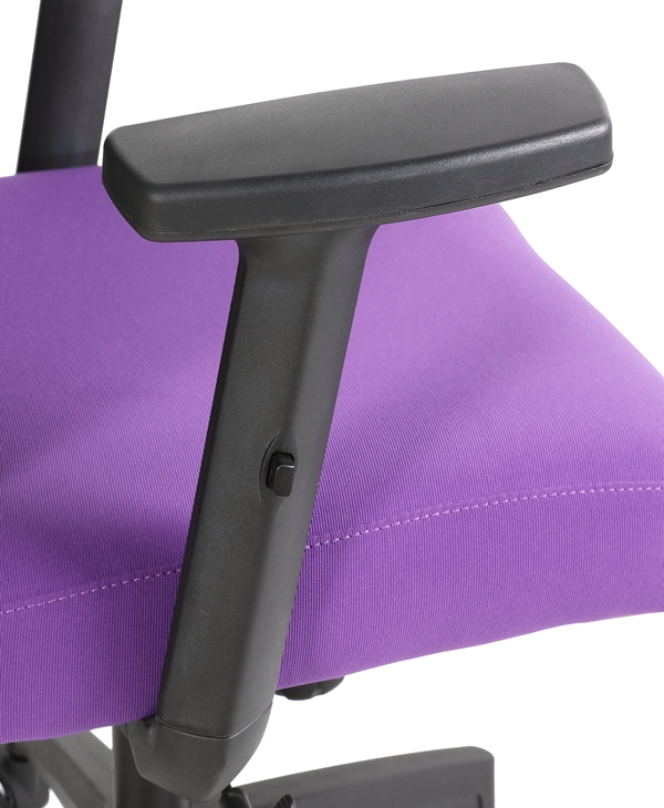 Mid Back Steel Frame Mesh Office Swivel Chair Nylon Purple Backrest Ergo