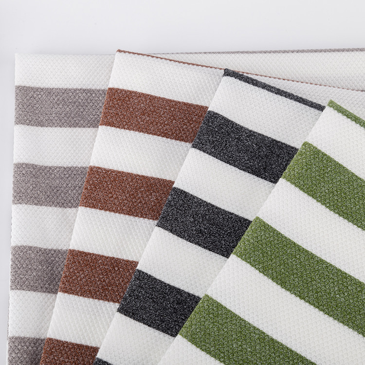 Breathable And Sweat-Absorbent Fashionable Easy To Care Striped Knit Fabric For Polo Shirt