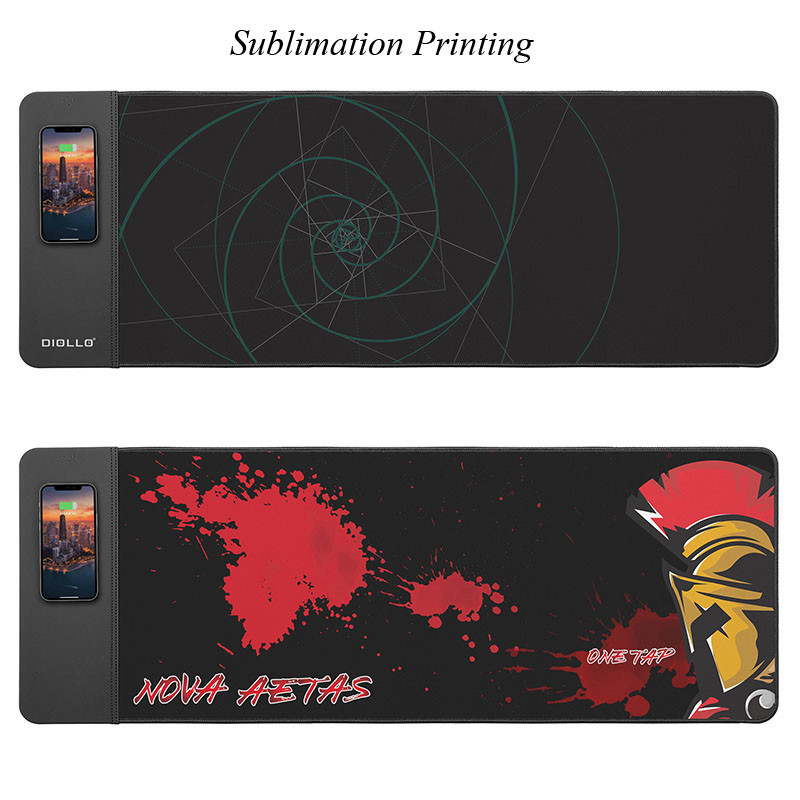 Custom Personalized Logo Printed Wireless Mouse Mouse Pad Charger Giant Waterproof 15w