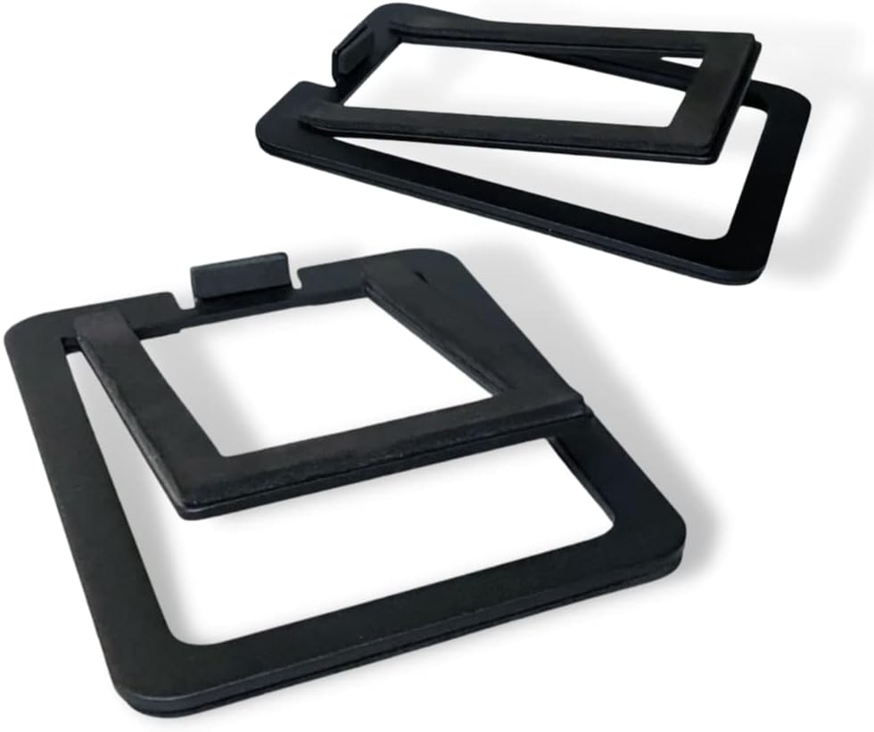 Silver Studio Monitor Vibration Damping Tilted Tabletop Speaker Stand for Bookshelf Computer Speakers
