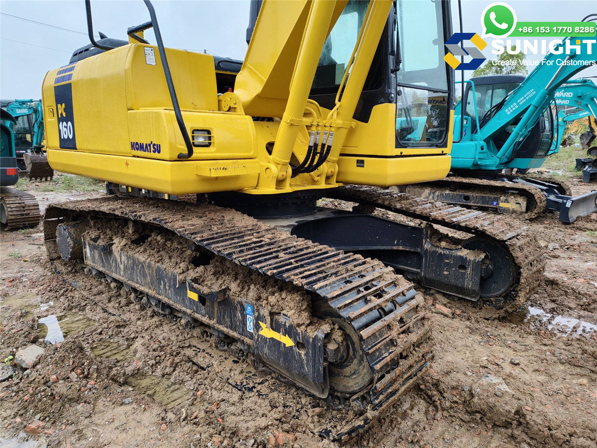 16 Tons Used komatsu 160 Excavator Crawler Excavator PC160-7 for Sale