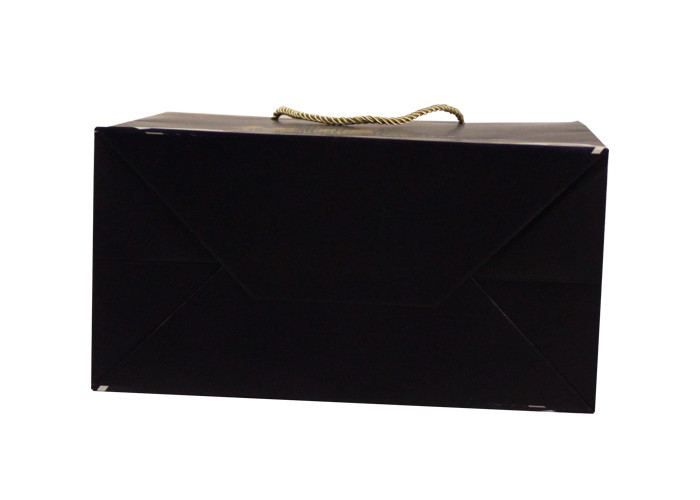 Gold Hot Stamping Gift Bag With Handles FSC ISO Certificated