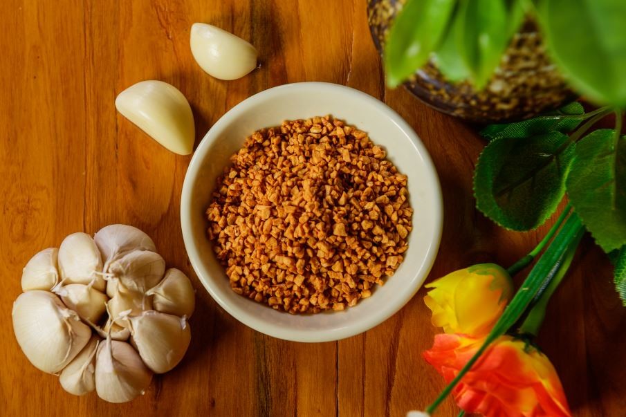 Gold 3*3mm Crispy Fried Garlic For Fried Chicken