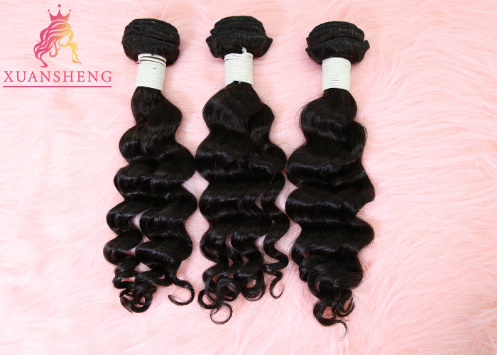 Real Virgin Human Hair Brazilian Extensions 8" - 30" Loose Wave Hair Weave