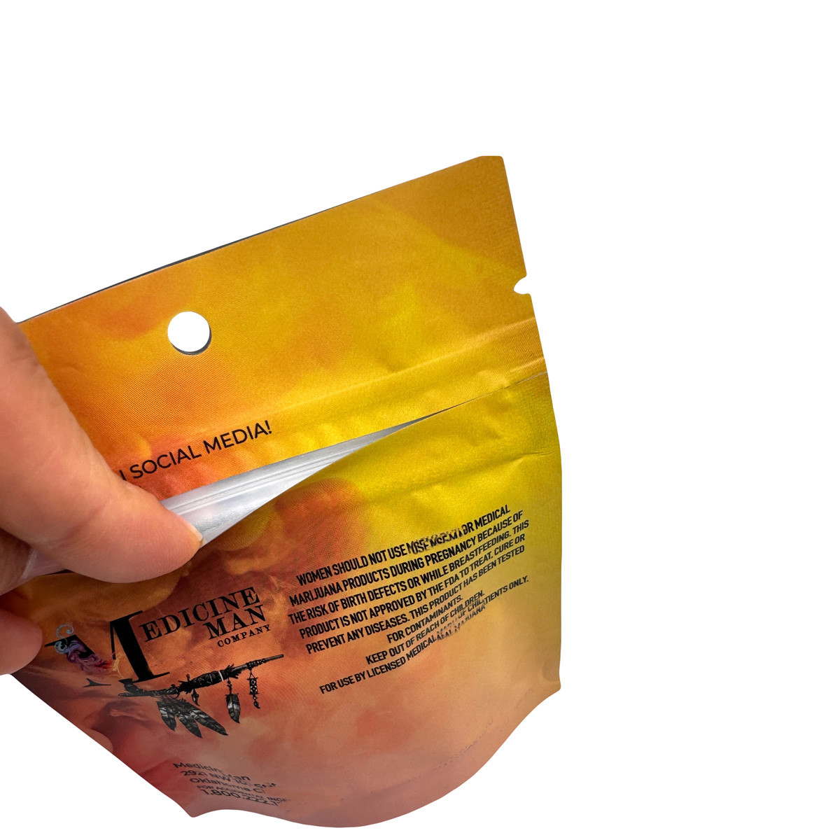 Aluminium Foil Lined 1 g Custom Child Resistant Mylar Bags Ziplock Matte Surface
