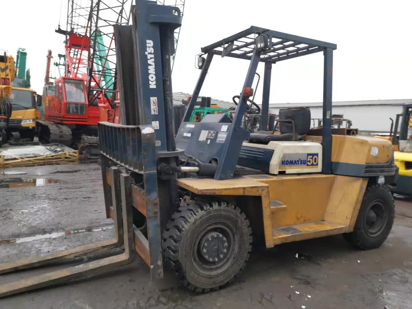 FD50-6 5 Ton Diesel Used Komatsu Forklift 1450mm Width