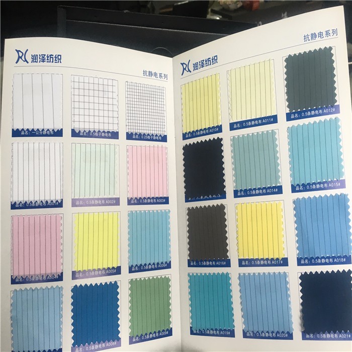 Plain ESD Stripe Surgical Gown Hemostasis Anti Static Fabrics Dust Free 165CM Width