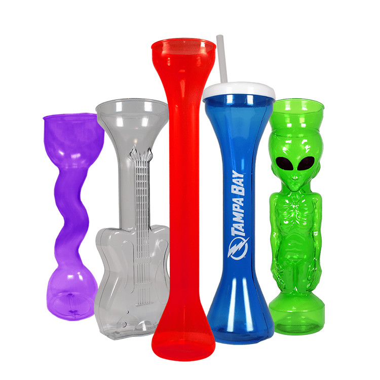 Extra Large PET Party Yard Cups For Slush Alcoholic Beverage And Soft Drinks