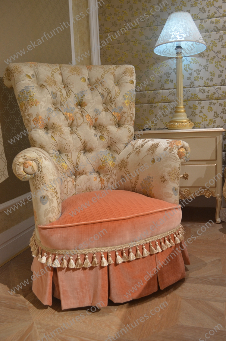 Rococo Furniture Sitting Room One Seat Armrest Chair TS-023