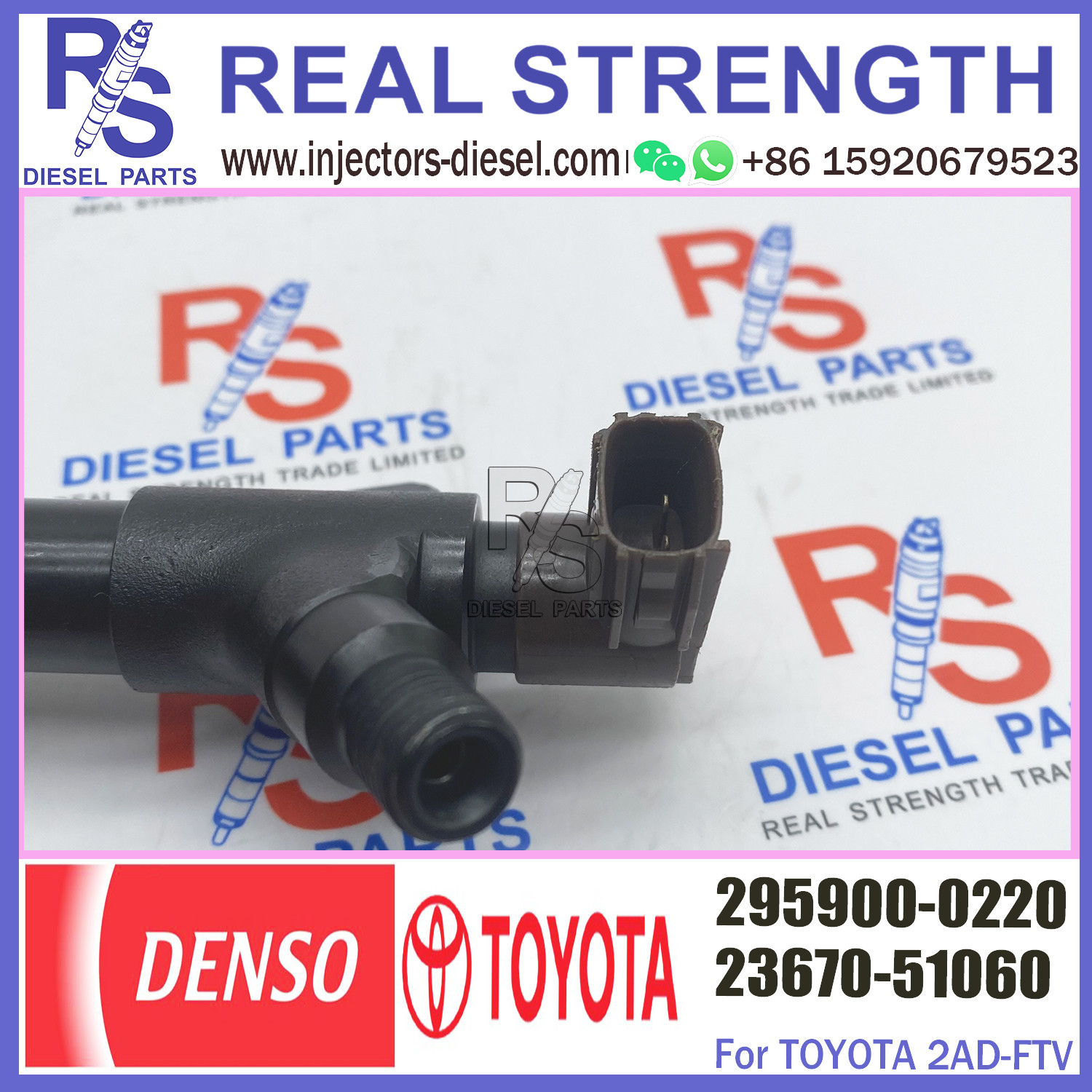 Diesel Engine Common rail Fuel Injector 295900-0300 295900-0220 23670-51060 23670-59045 FOR LANDCRUISER 1VD