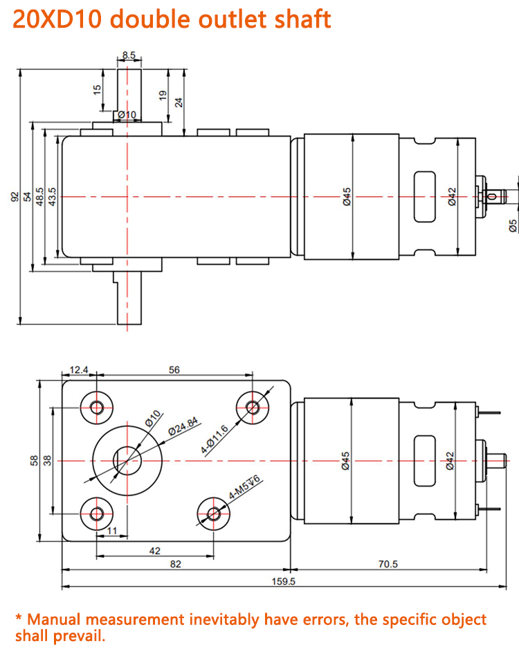 Faradyi Customized 12V 24V High Torque Brush Motor Turbo Worm Gear Motor Speed Control Motor