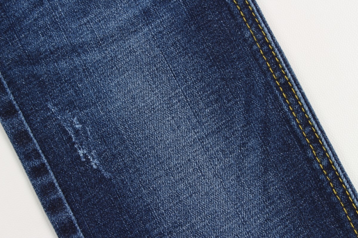 Hot Sell And Wholesale Dark Blue Crosshatch Slub Denim Jeans Fabric