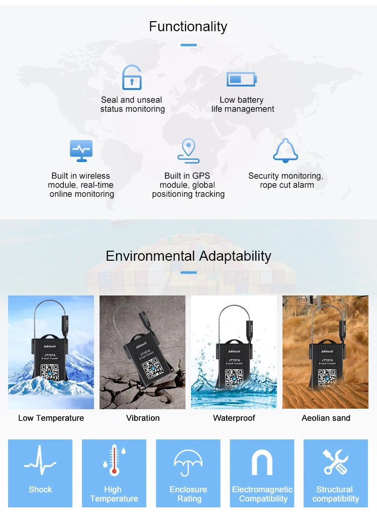 Jointech Jt707A Tanker Seal Lock Smart Cargo Tracker Container GPS