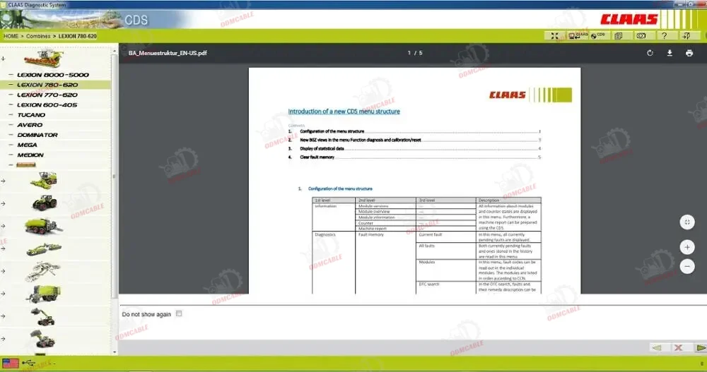 NEW For CLAAS CANBUS MetaDiag Interface Agriculture Construction Truck Tractor For CLASS Diagnostic Tool+F110 Tablet