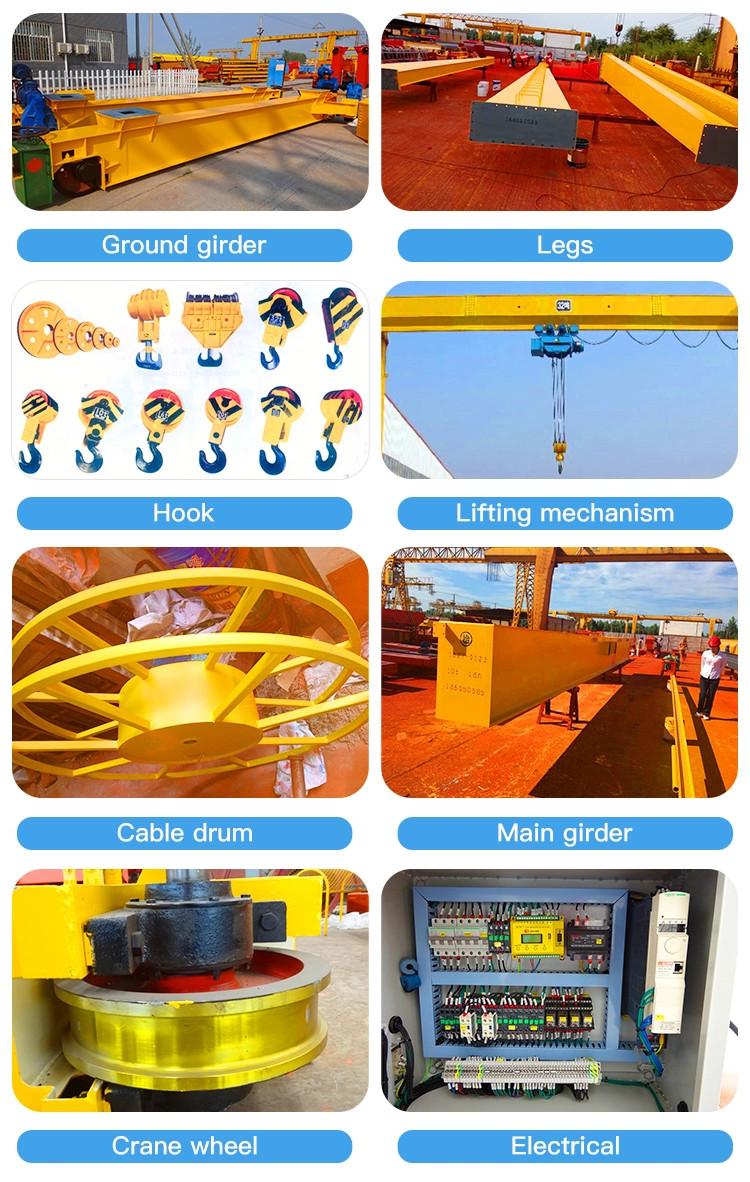 Span 12m-30m 30T Single Girder Gantry Crane With Cab Control