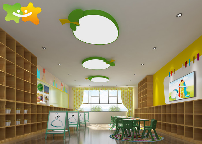Circular Arc Design Pre Kindergarten Classroom Layout Wood PP Plastic Material