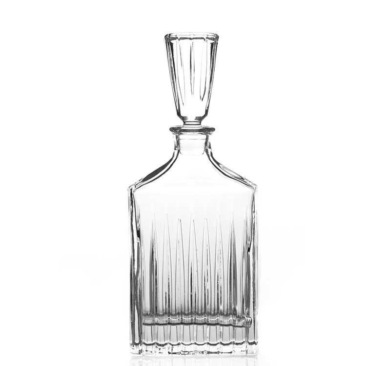 Glass Factory Direct Sale High Quality Glass Stopper Whiskey Decanter Set Beautiful