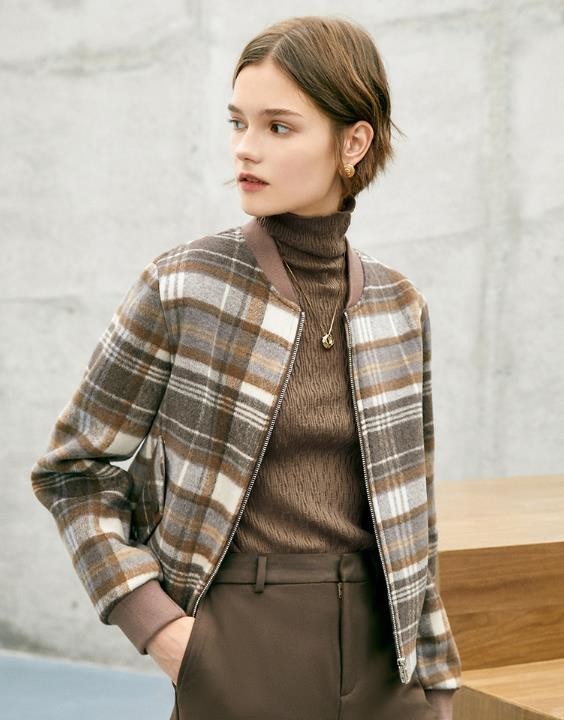 Tartan Check Polyester Wool Materials Fabric Houndstooth Retro Plaid