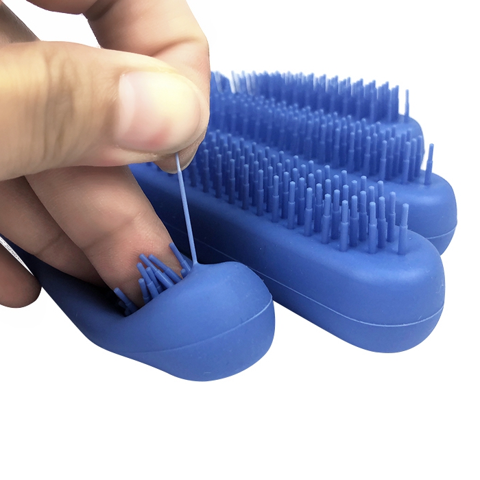 Non-slip Design New Fancy Multifunctional Scrubber Cleaning Glove 100% Food Grade Silicone Rubber Sponge Brush with five fingers