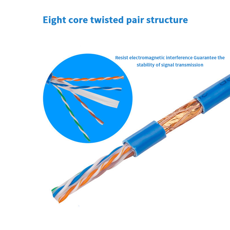 E- Bright Shielded SFTP Indoor CAT6 Lan Cable STP Pure Copper For Cabling System