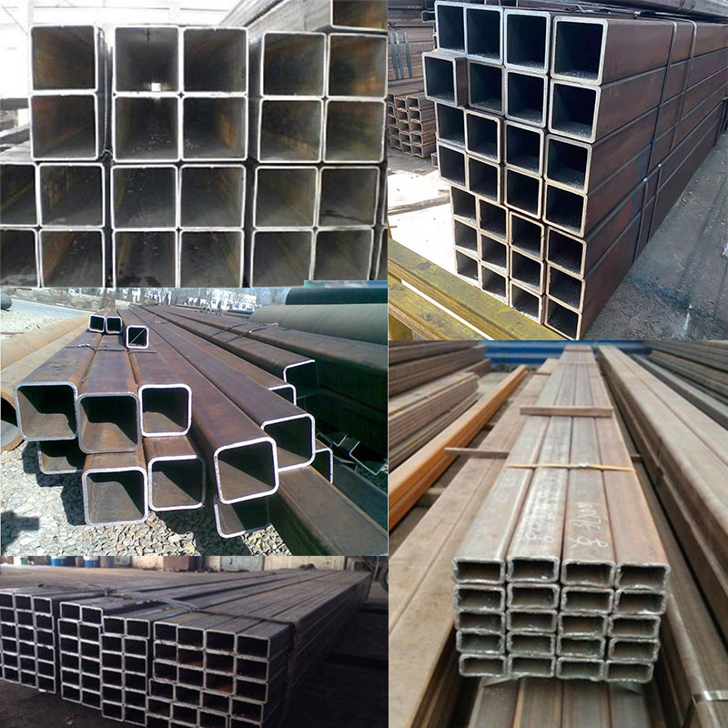 Black ERW Carbon Steel Pipes 30mm Square Rectangular Steel Tube
