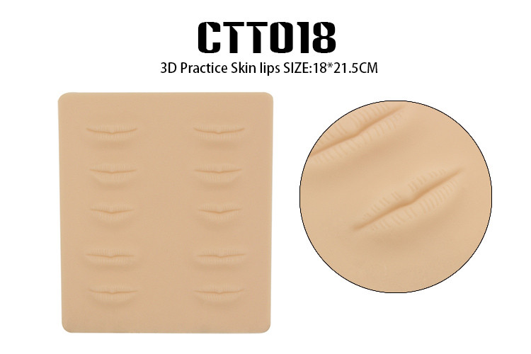3D Permanent Makeup Tattoo Lips Practice Skin Washable For Beginner