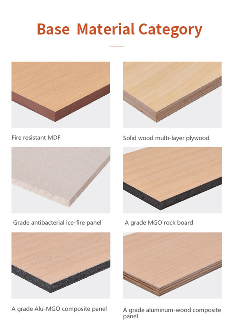 Interior Laminate Wall Panels With Smoked Wood Grain Veneer Finish Custom