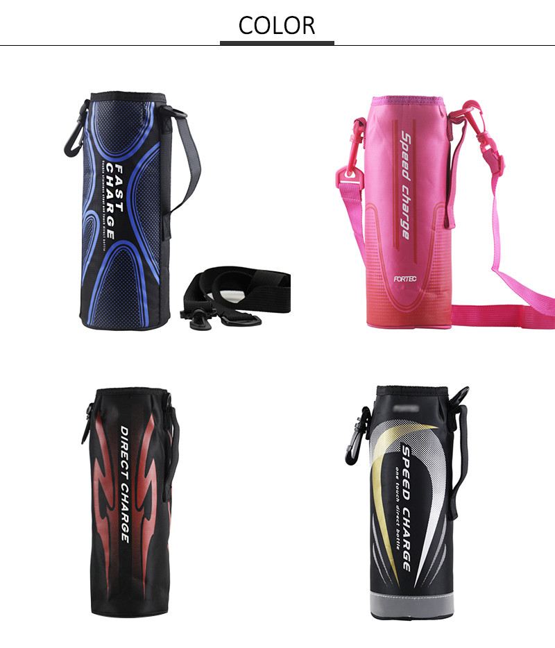 Foldable Shoulder Strap Polyester Water Bottle Cover