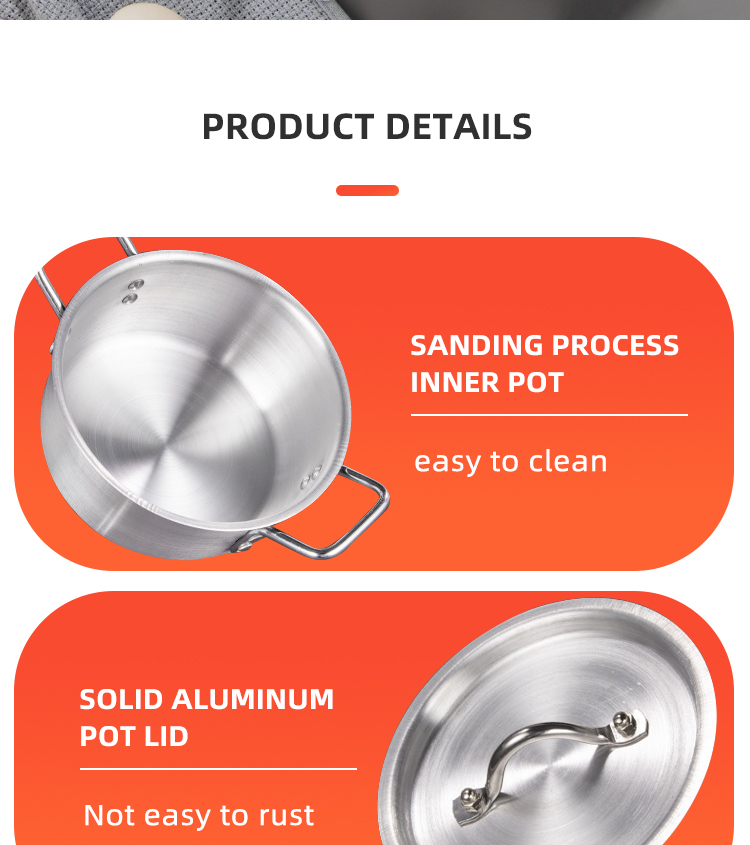 Hot Sale Restaurant Soup Pot Aluminum Cookware Stock Pots Cooking Ware Set Aluminum Cooking Pot Set