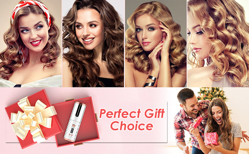 ABS Metal Magic Rod Cordless Hair Curler 25W Rechargeable Portable