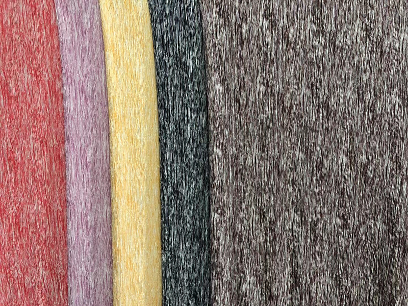 Floral Stripes Dyed Print Moss Poly Crepe Woven Fabric 60 Inch