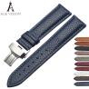 Buy cheap ALK Watchband Brand Genuine Leather Belt Deployant Buckle Band Butterfly Clasp from wholesalers