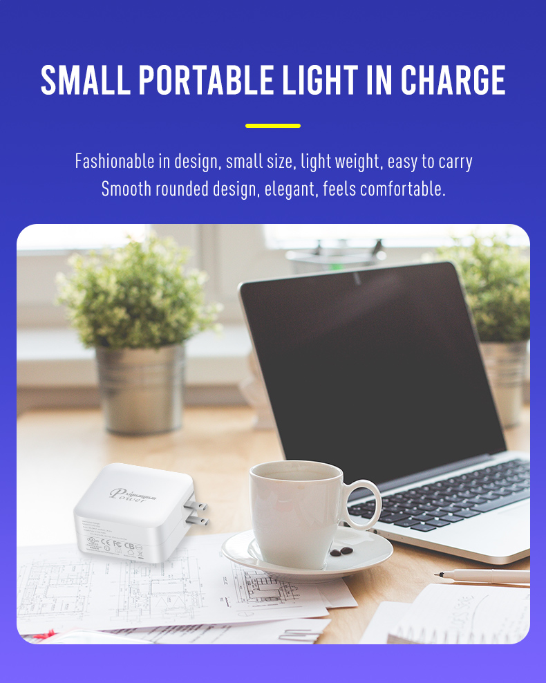 High Power Qc 3.0 Usb Wall Charger 100w Gan Travel Charger Overvoltage Protection