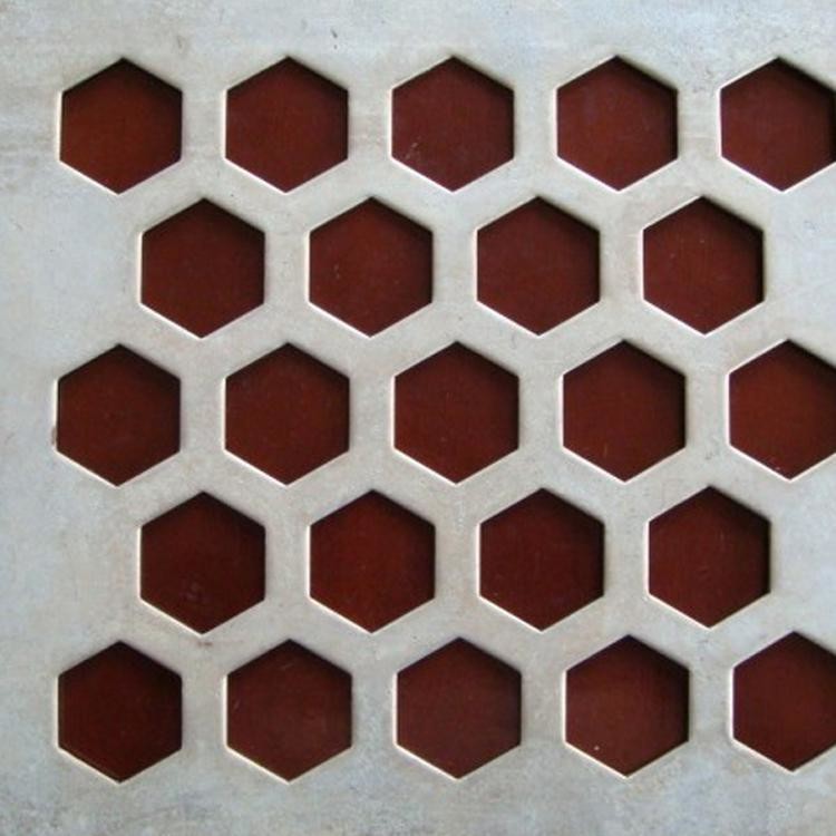 10mm Hexagonal Perforated Aluminum Sheet / Round Perforated Metal Polished