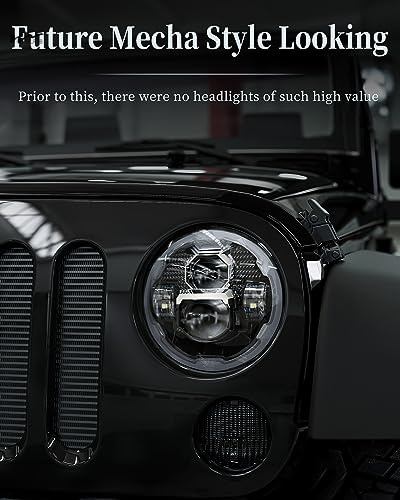 Waterproof 7 Inch Led Headlights Halo Round Turn Signal Hi/Low Sealed Beam for Car