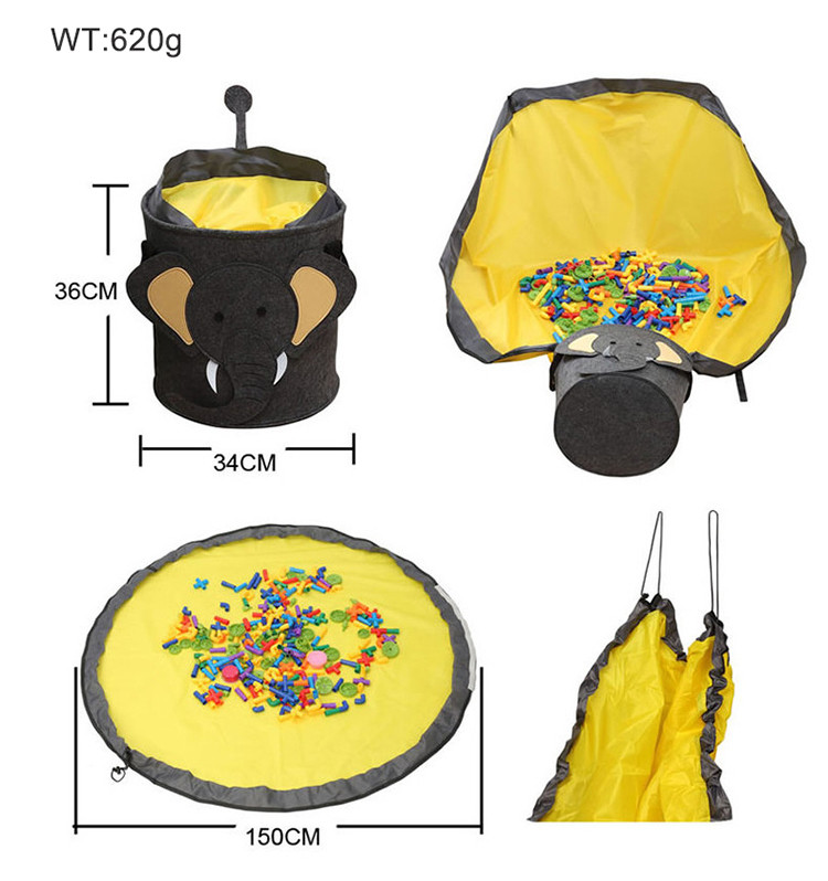 Waterproof Washable Toy Storage Basket And Play Mat Household Storage Organization