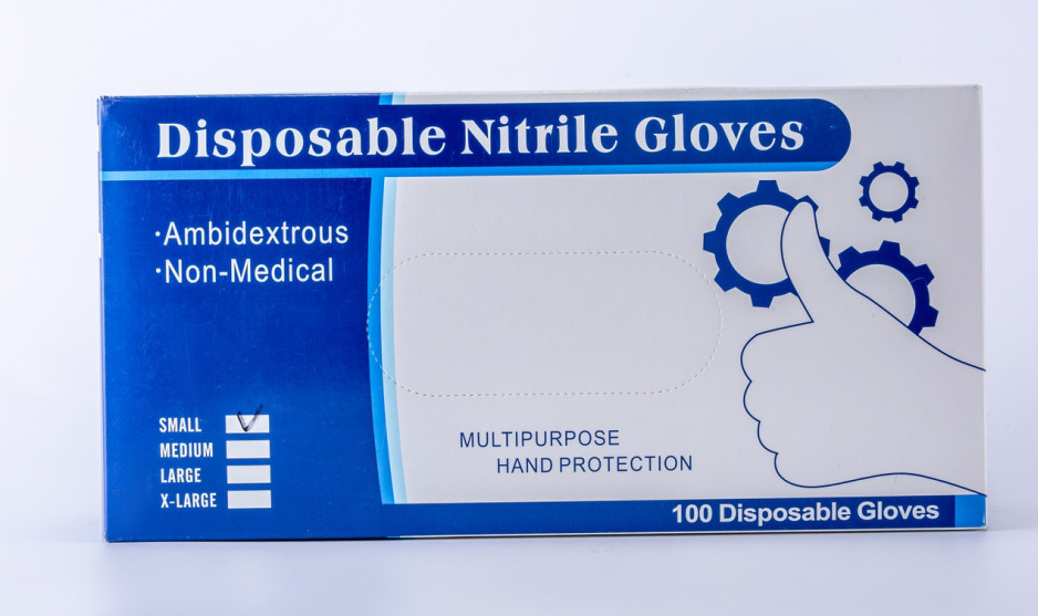 Ambidextrous Non Medical Disposable Nitrile Gloves With Powdered Free