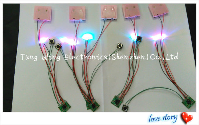 2 Colorful LED And 1 Button Flashing  LED Module with Beautiful Lights 5