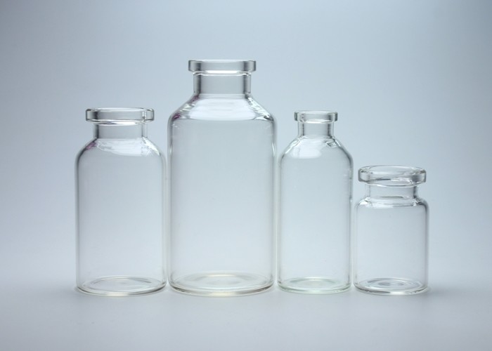 Clear / Transparent Medicine Empty Crimp Neck Tubular Glass Vial Container