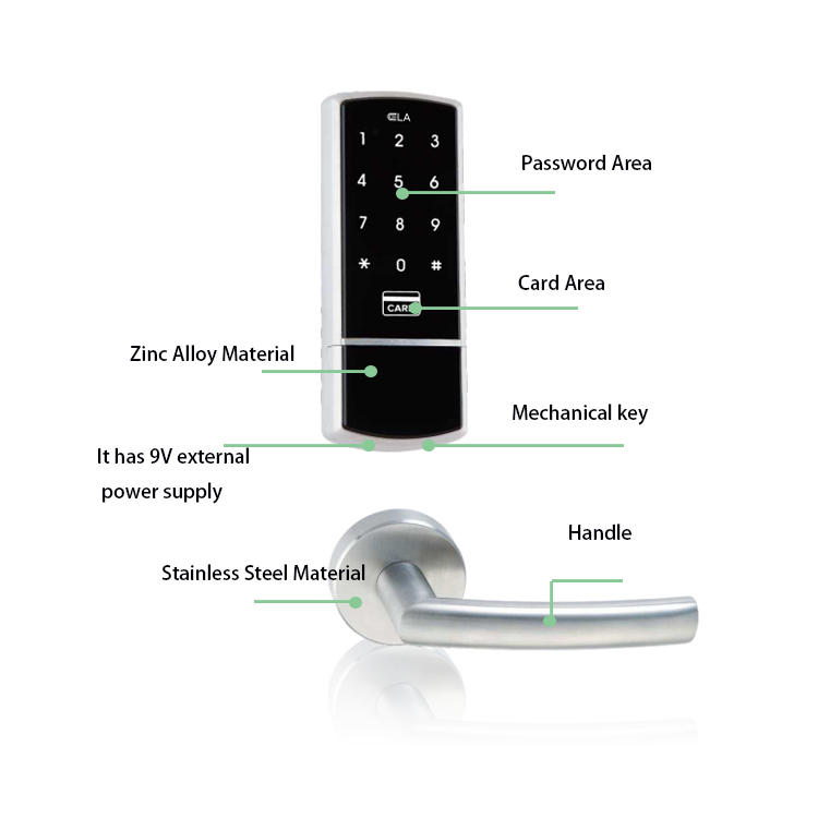 Hotel Bedroom Door Locks / Electronic Smart Door Lock With App