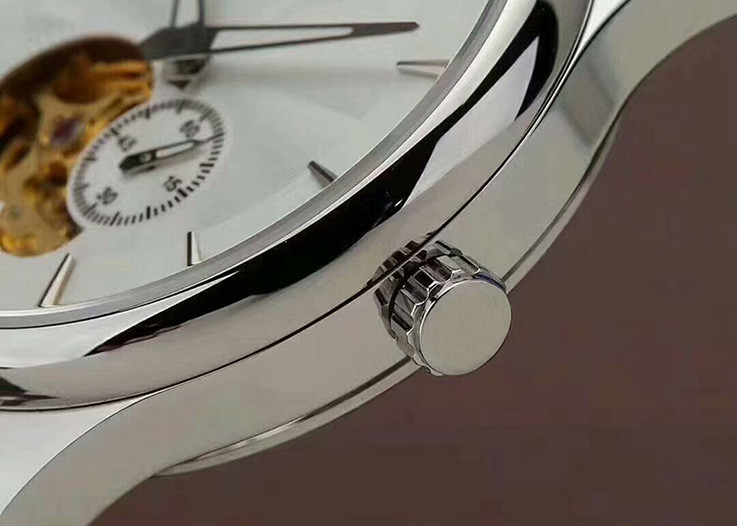 Index Hands Markers Stainless Steel Automatic Watch Male White / Black Face