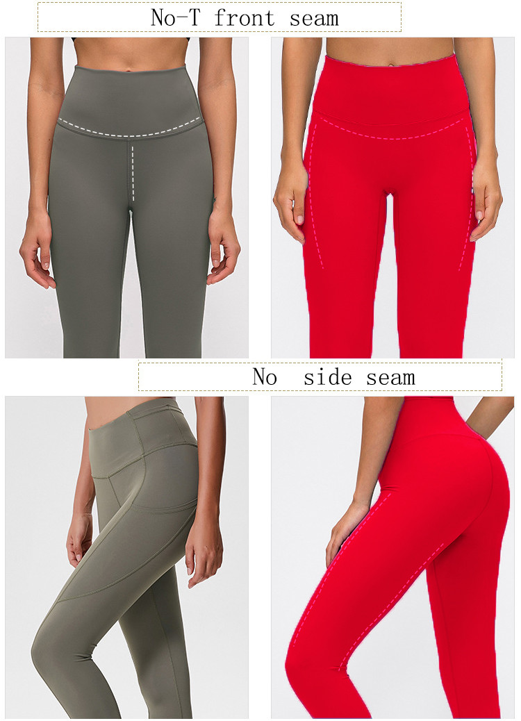 Finished High Waisted Squat Proof Leggings Breathable Full Length Yoga Pants