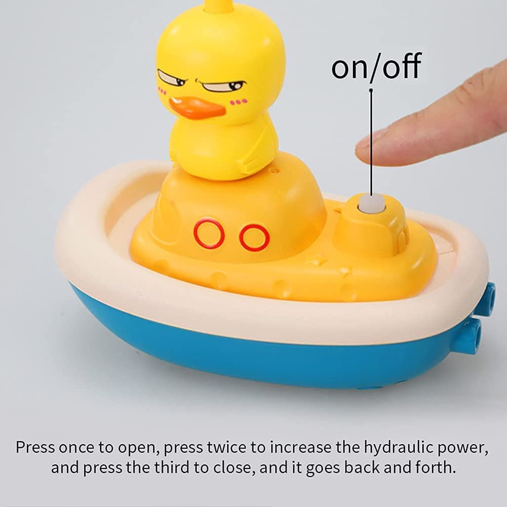 Summer Water Playing ABS Unisex Yellow Duck Electric Shower Toy for Baby Fun Time