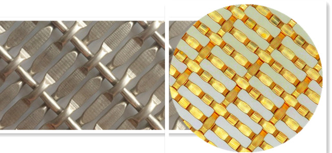 Free Oil Pre-Crimped Type Architectural Wire Mesh For Building Curtain Wall