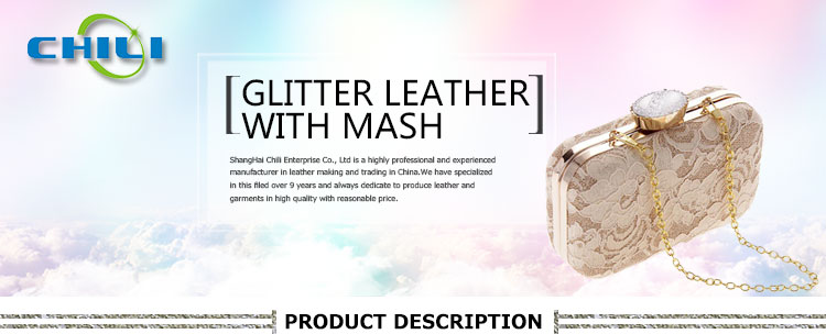 Wholesale New Design Pu Rexine Mesh Glitter Fabric Price